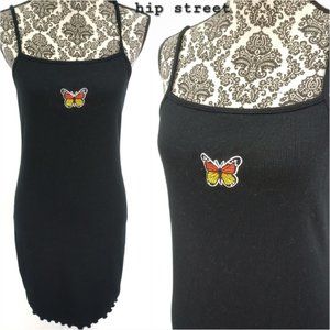 WILD FABLE Butterfly Applique Rib Knit Tank Style Dress XXL